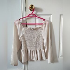 White Flowy white top size small